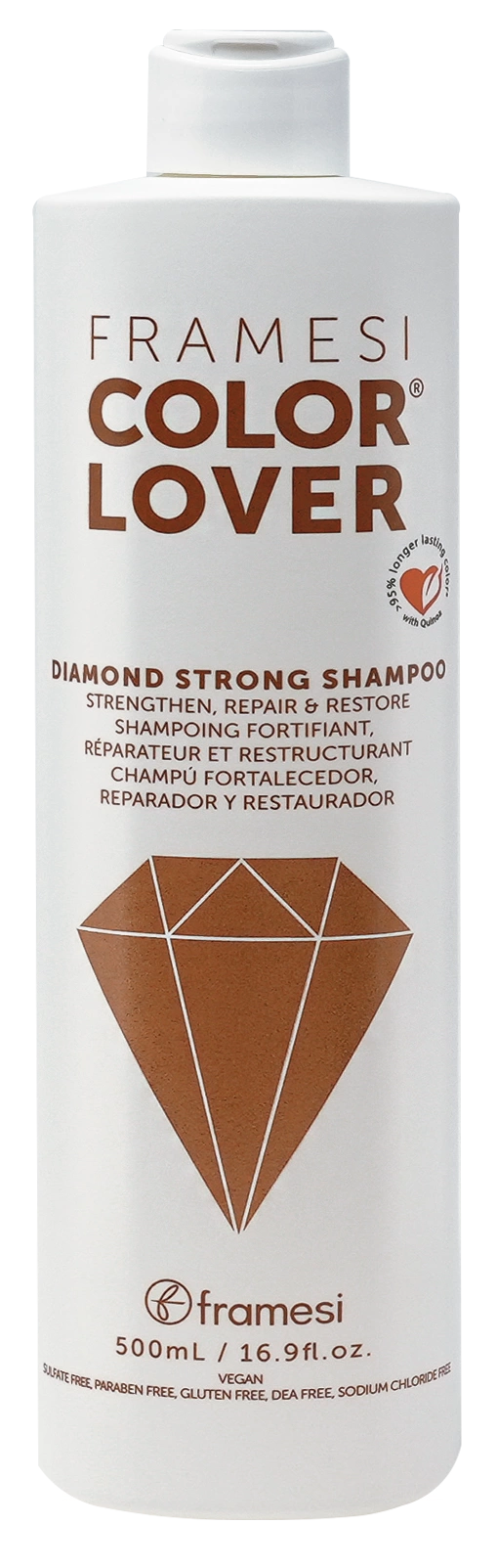 Framesi - ColorLover Diamond Strong Shampoo 16.9 OZ. - MoreHair City Beauty Products